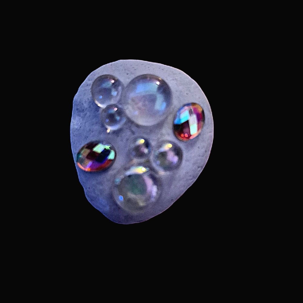 HAND-PAINTED IRIDESCENT ROCK